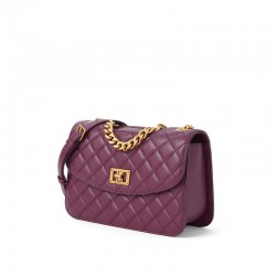 Charles Keith Chain Shoulder Bag Diamond Bag Purple